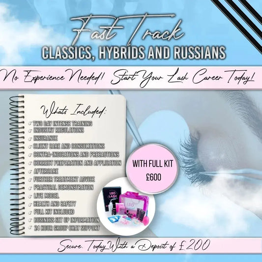 Fast track Classic, Hybrid & Russian lash training